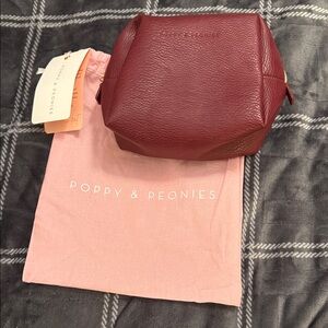 Poppy & Peonies berry Cosmetic Bag